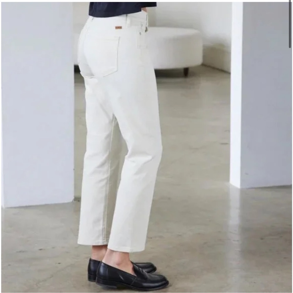AYR Women's Straight Leg Jeans in Cream - Picture 2 of 11
